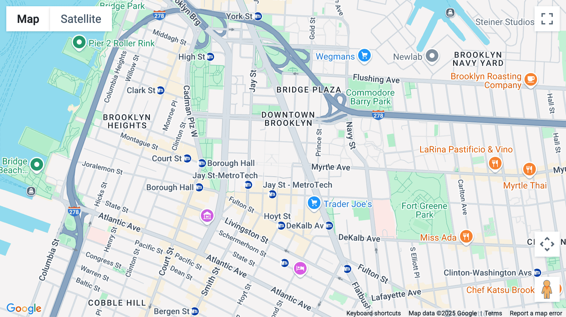 Click for interative map of 115 Myrtle Avenue, Floor 7 & 8, New York City