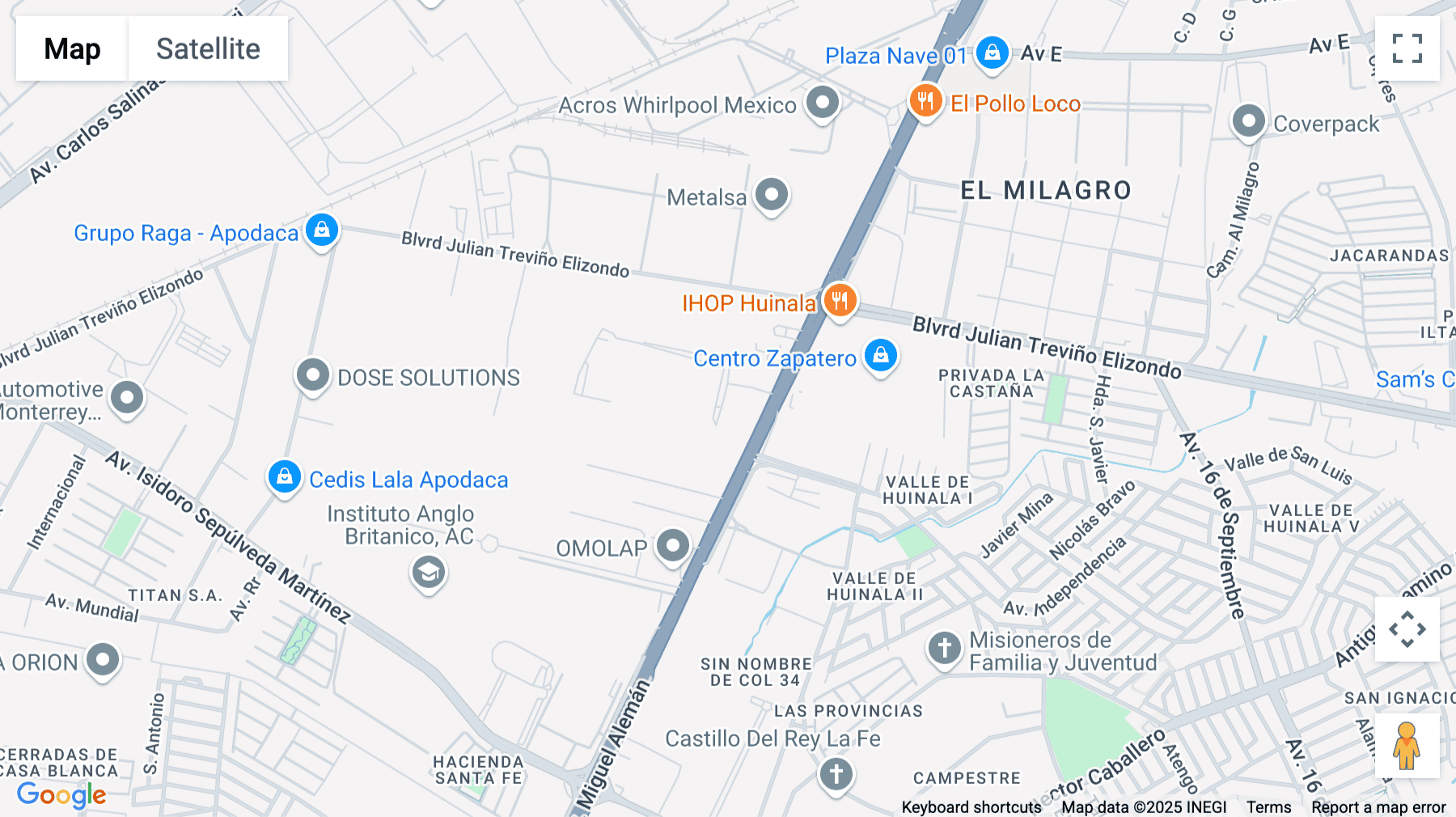 Click for interative map of Ave. Miguel Alemán 248, Piso 5, Colonia Centro, Torre Aeropuerto, Apodaca