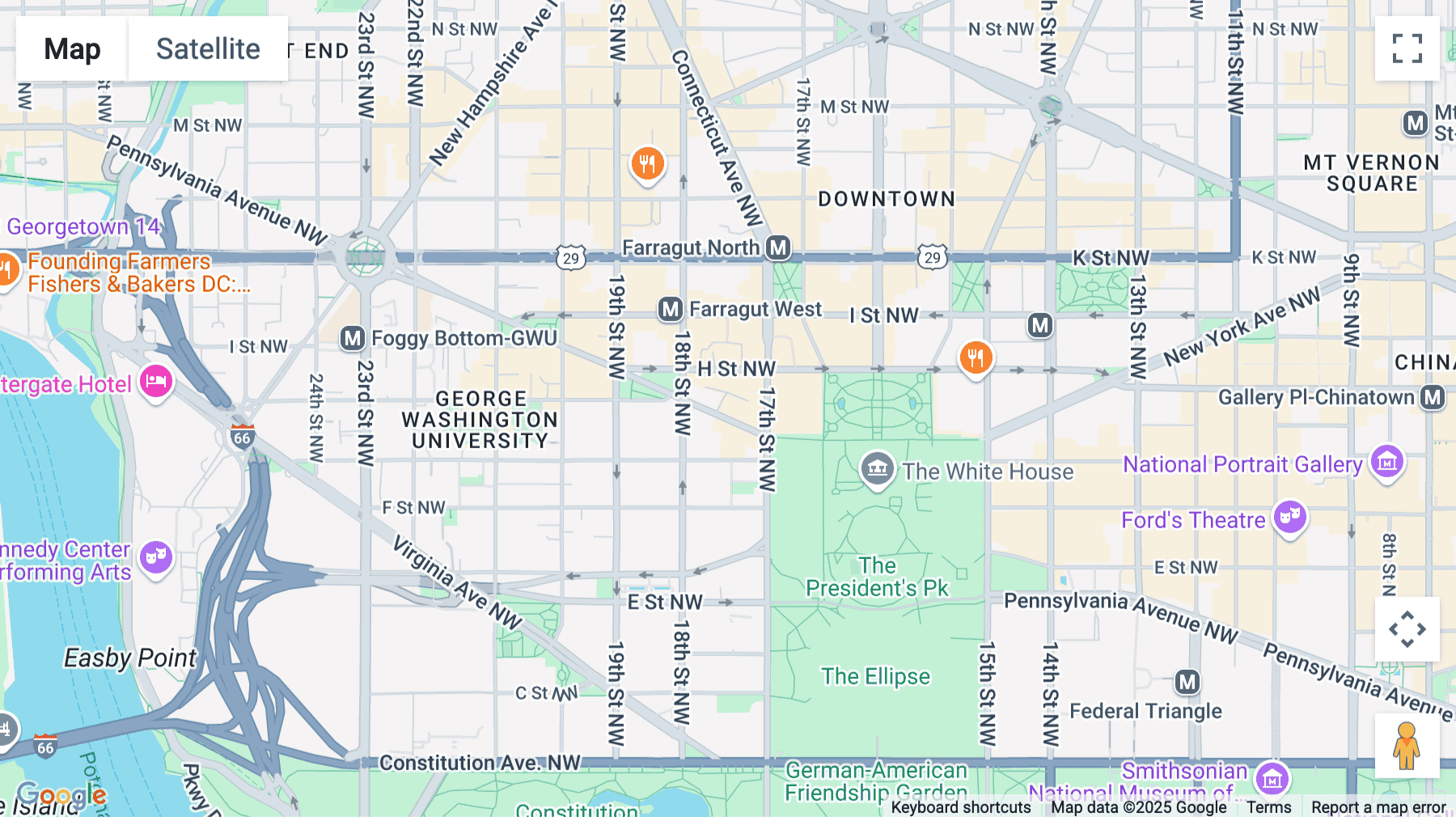 Click for interative map of 1717 Pennsylvania Avenue NW, 10th Floor, Washington DC