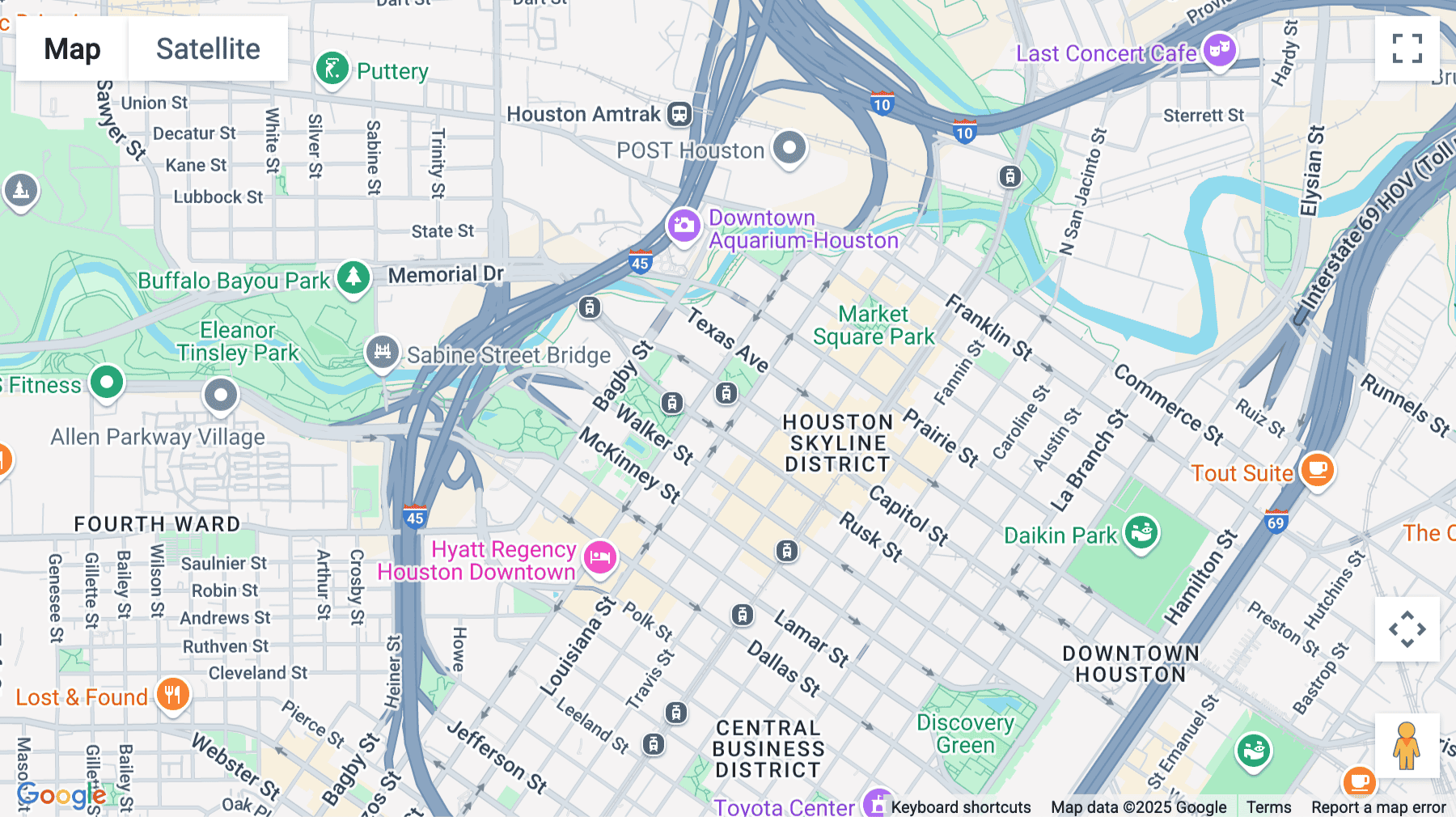 Click for interative map of 700 Louisiana Street, Level 39, Houston