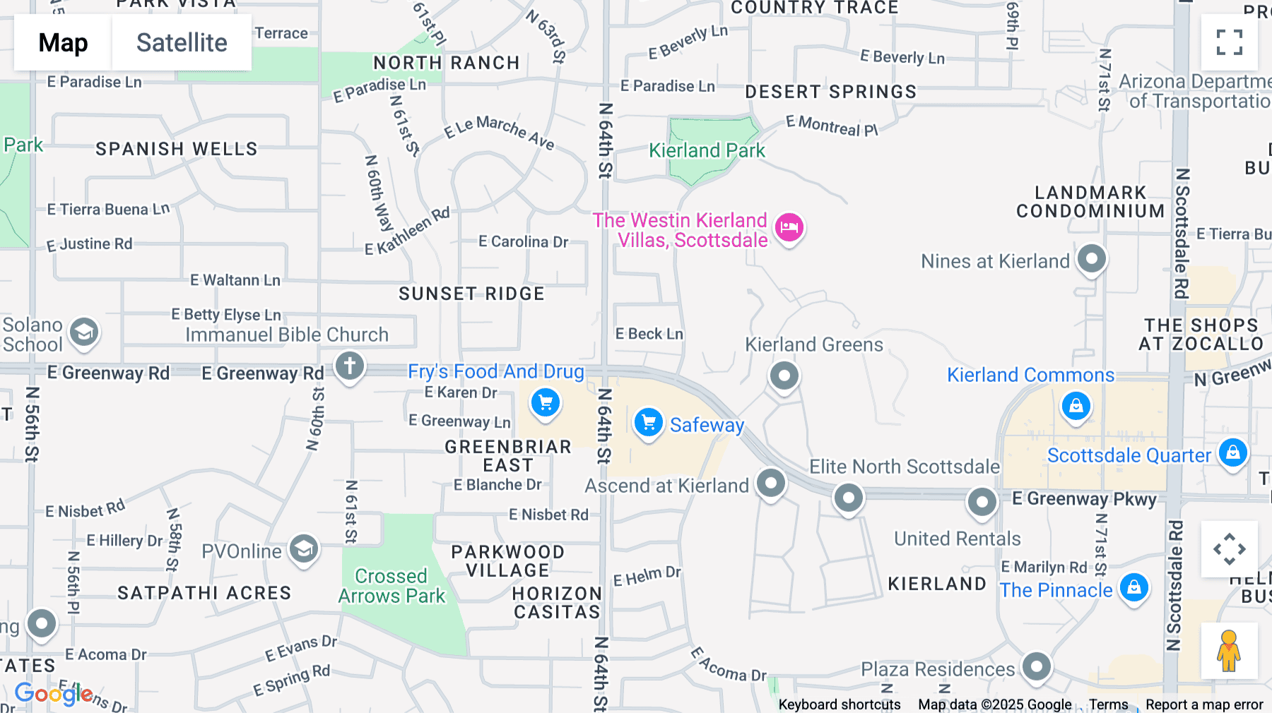 Click for interative map of 6424 East Greenway Parkway, No.100, Scottsdale