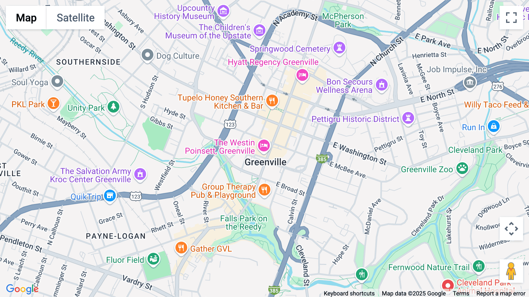 Click for interative map of 104 S Main Street, Greenville