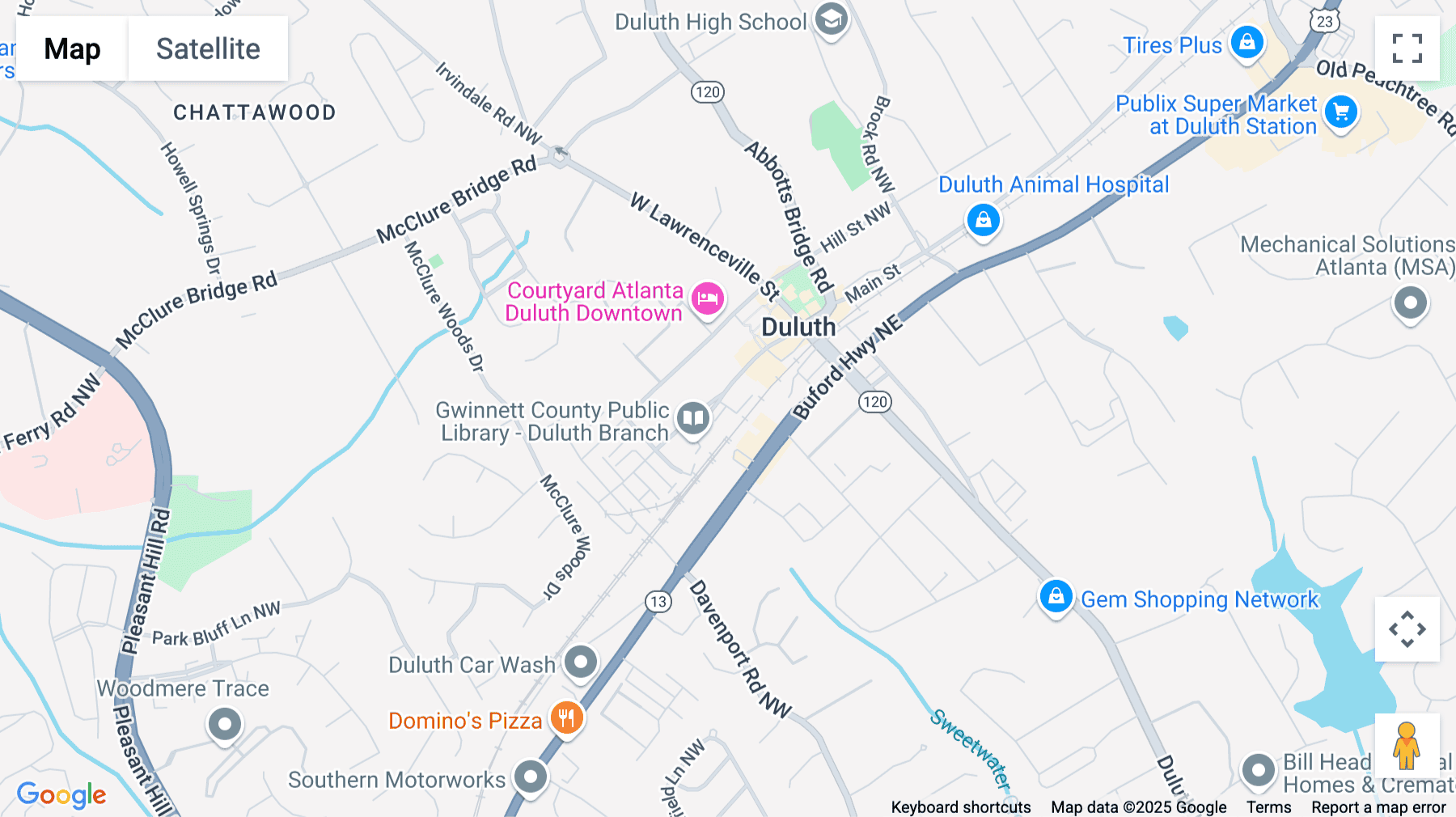 Click for interative map of 3176 Main Street, Duluth (Georgia)