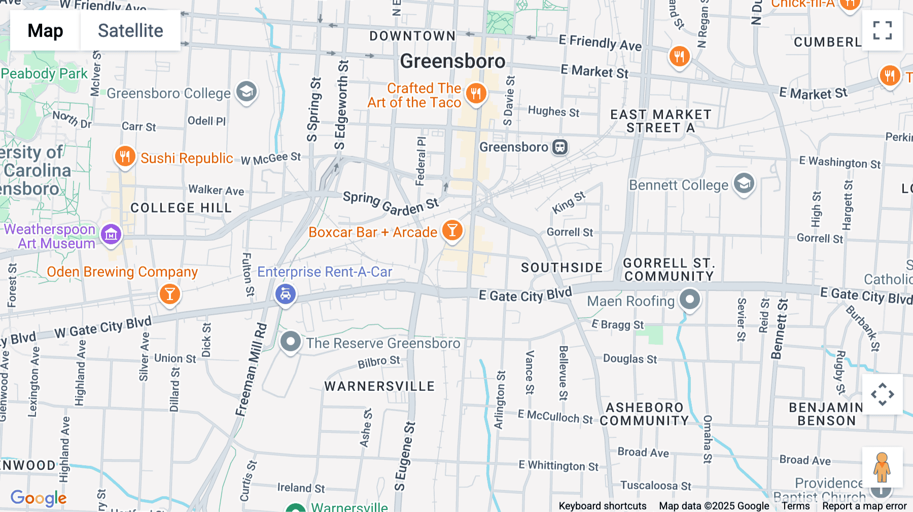 Click for interative map of 111 W Lewis St, Greensboro (Georgia)
