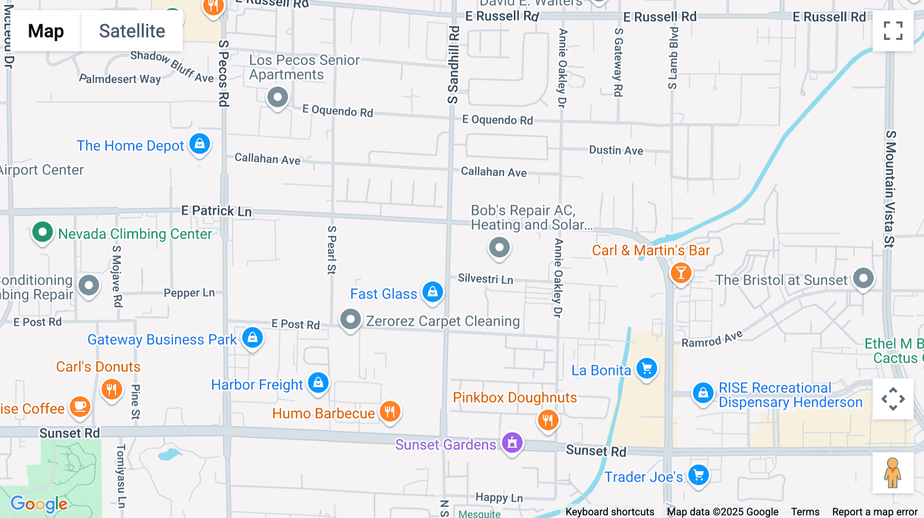 Click for interative map of 6166 South Sandhill Road, Las Vegas