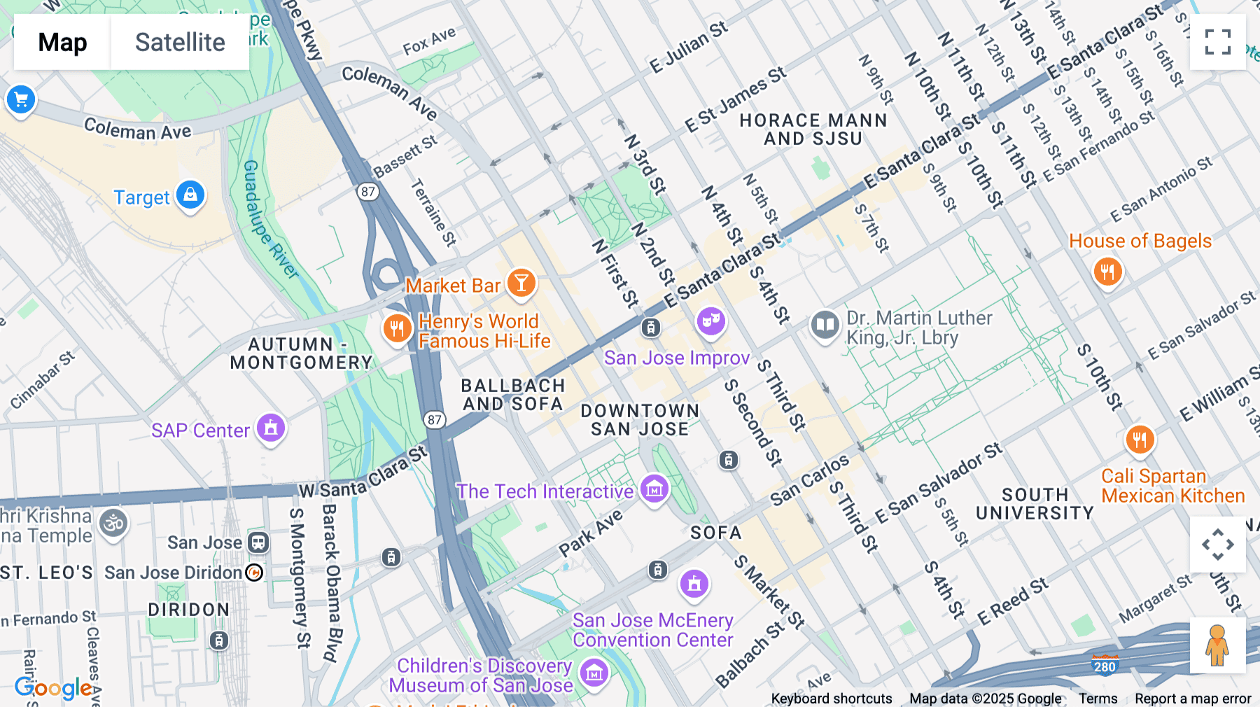 Click for interative map of 84 West Santa Clara St. Suite 700, San Jose (California)
