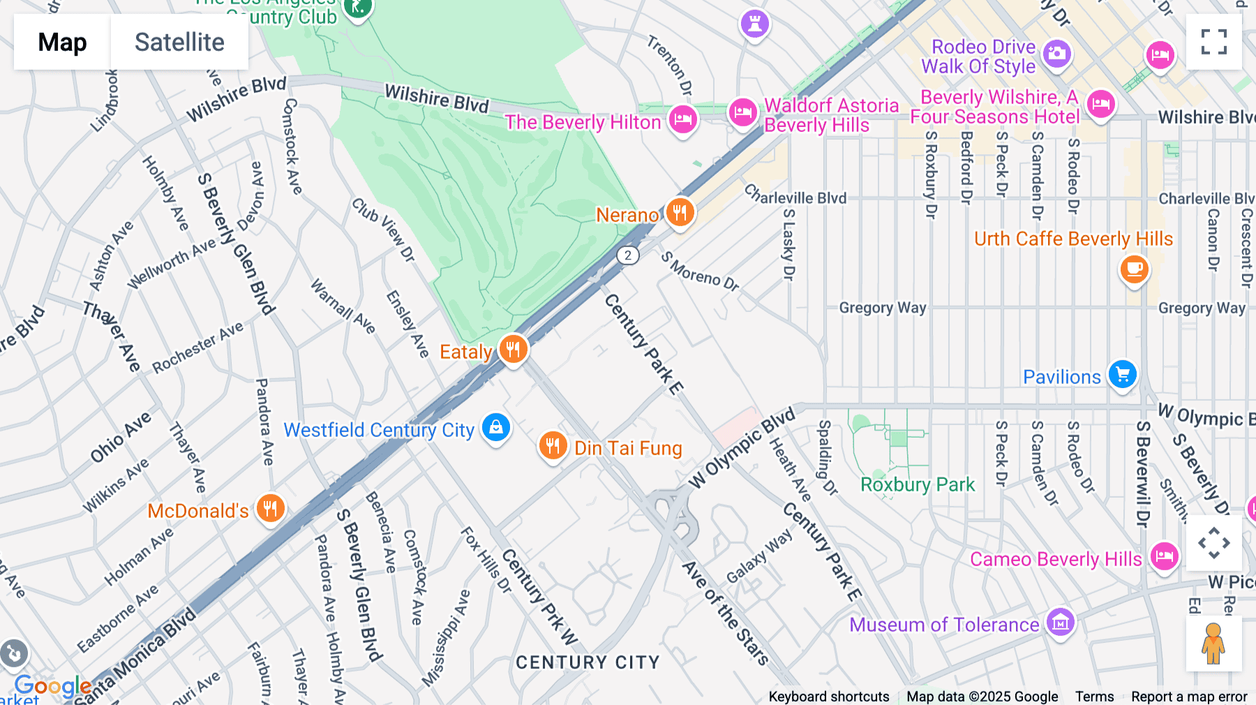 Click for interative map of 1875 Century Park E, 7th Floor, Los Angeles