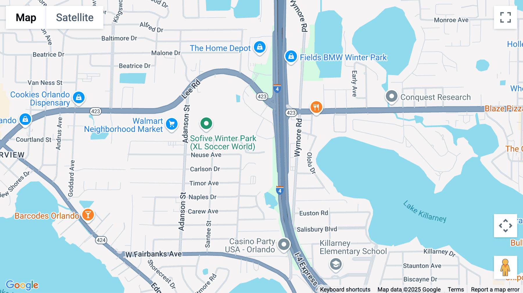 Click for interative map of 604 Courtland St, Orlando (Florida)