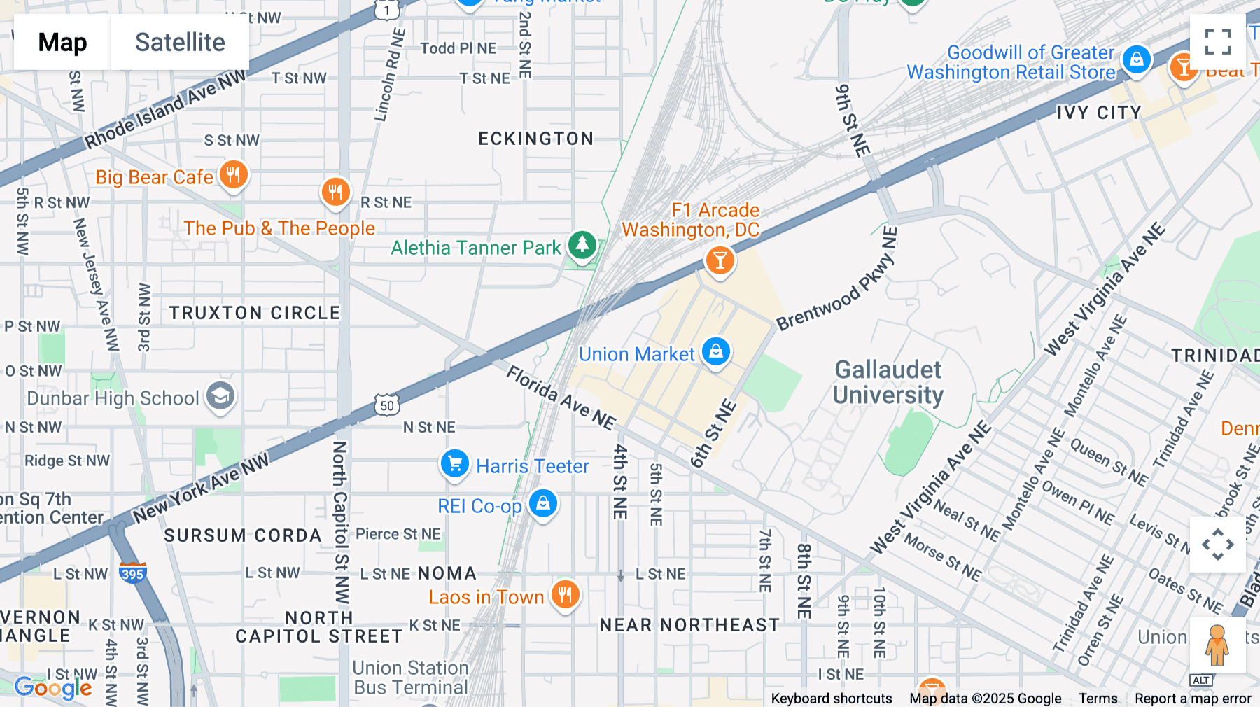 Click for interative map of 1255 Union Street. NE, 7th Floor, Washington DC