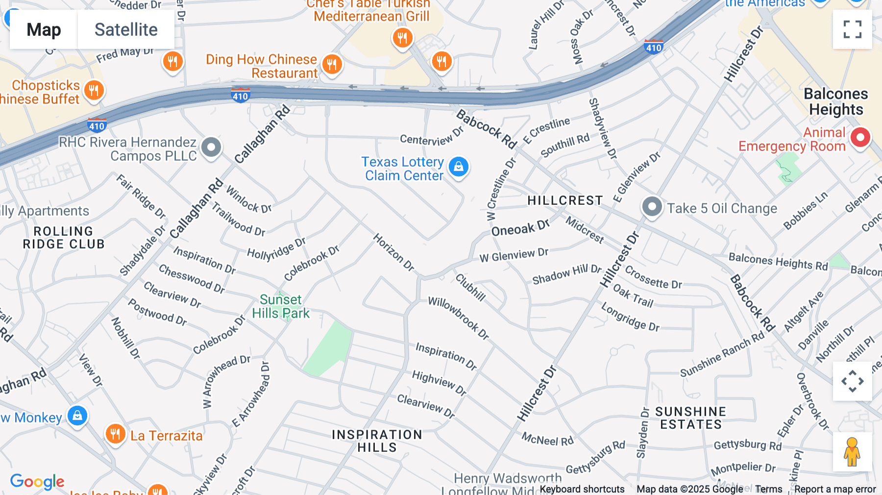 Click for interative map of 4440 S Piedras Dr, San Antonio