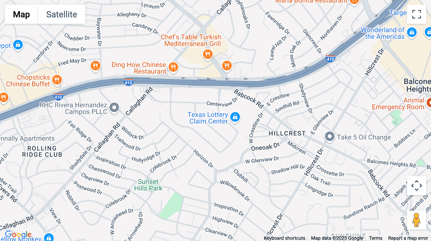 Click for interative map of 4241 Woodcock Dr, San Antonio