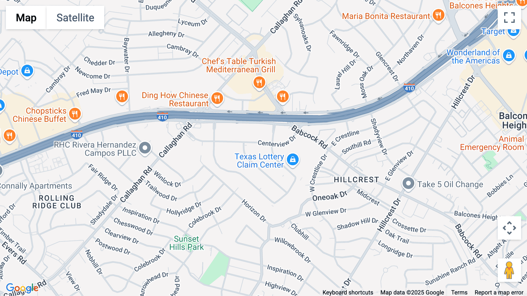 Click for interative map of 4414 Centerview Drive, San Antonio