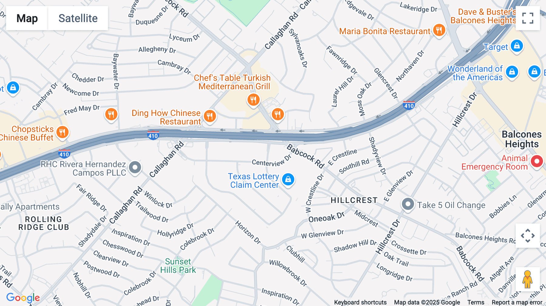 Click for interative map of 4100 East Piedras Drive, San Antonio