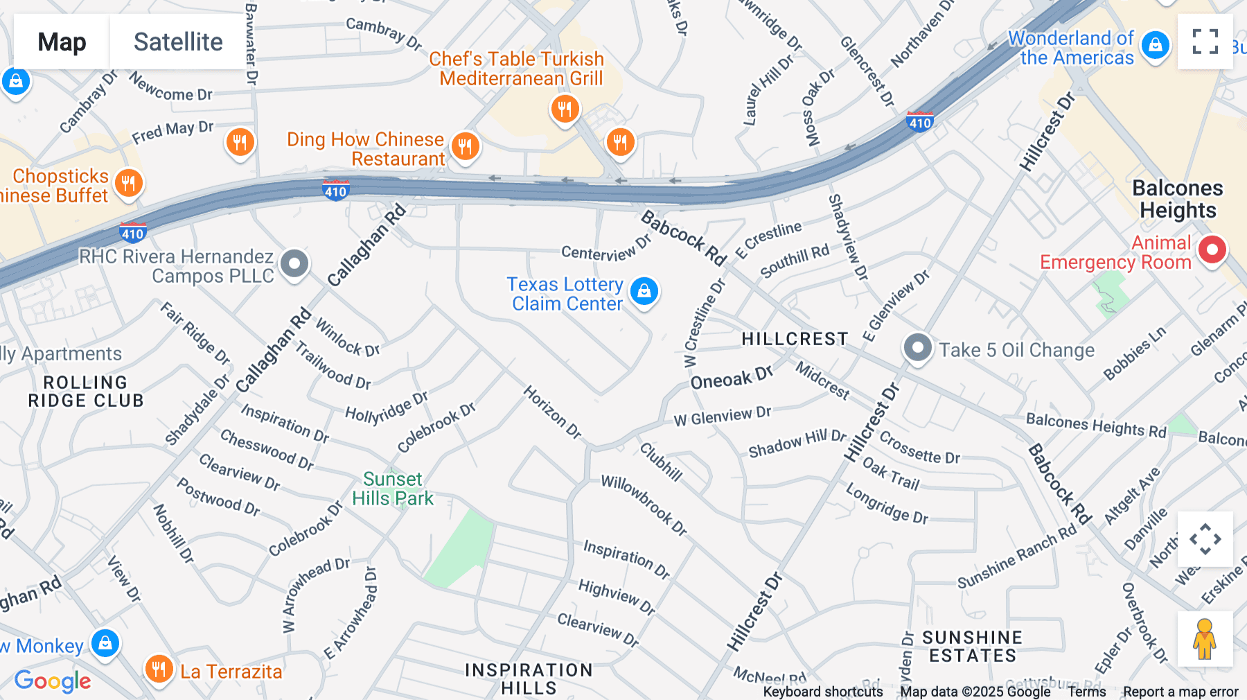 Click for interative map of 4203 Woodcock Drive, San Antonio