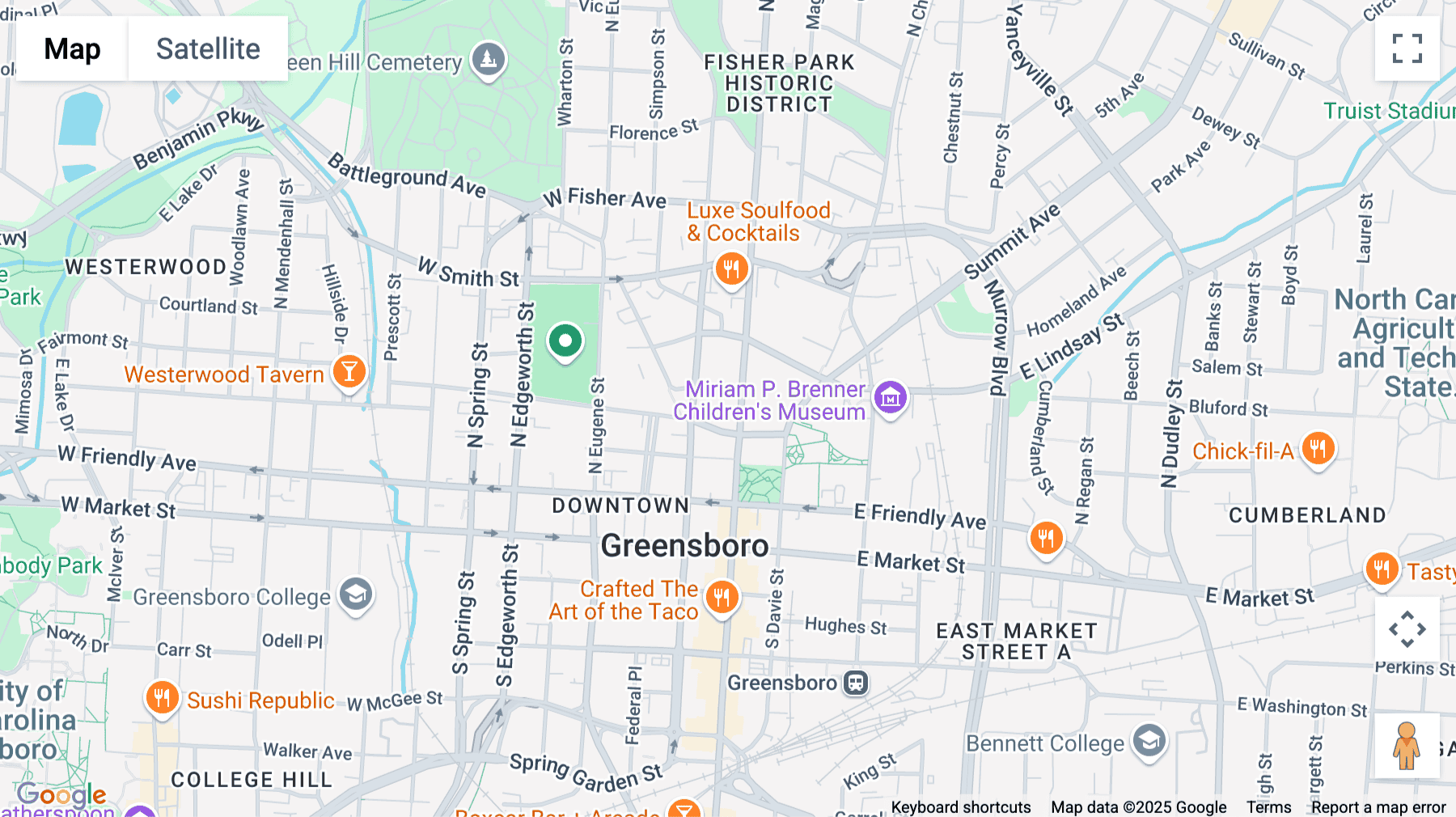 Click for interative map of 301 N Elm St, Suite 600, Greensboro