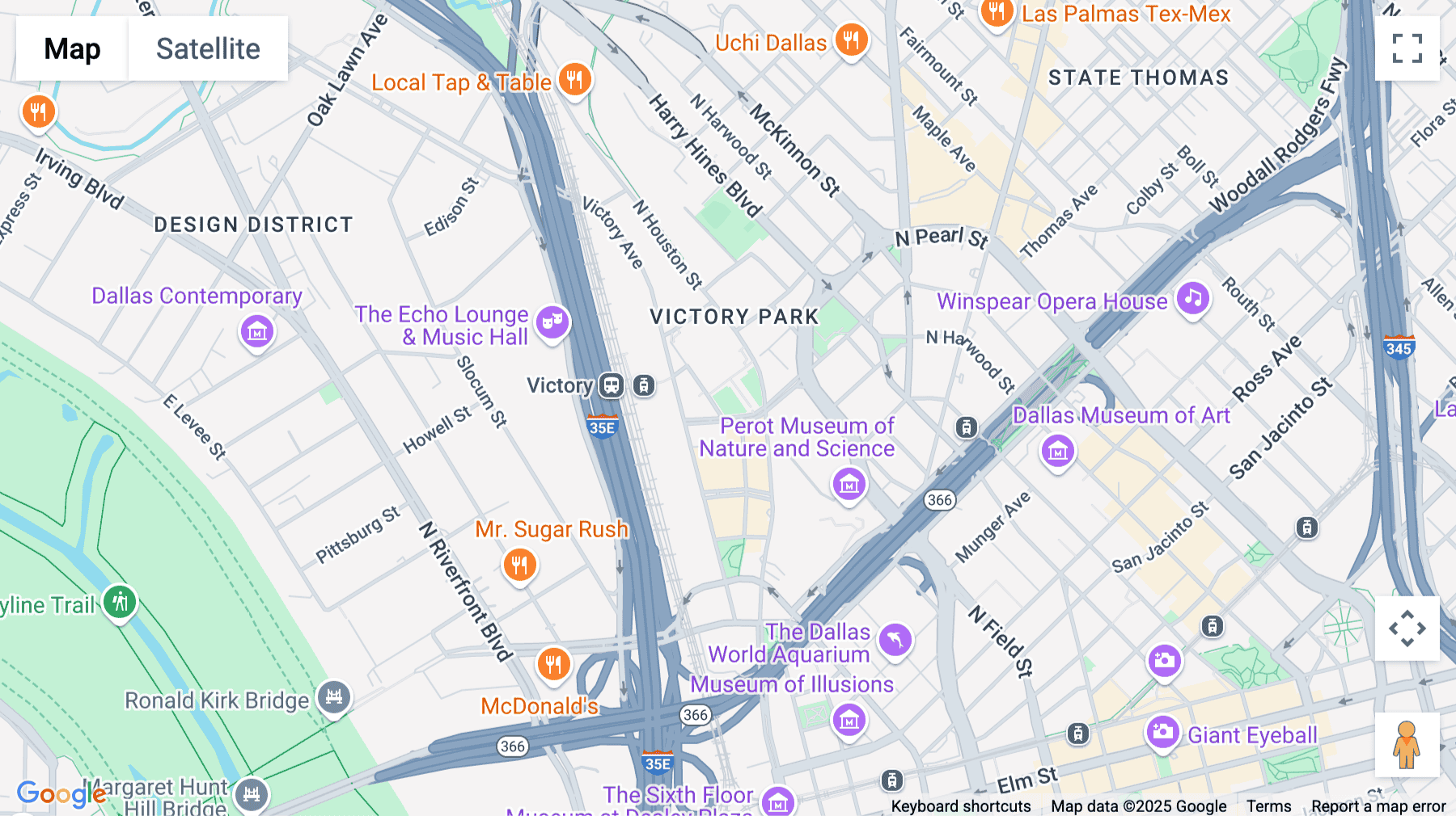 Click for interative map of 3090 Nowitzki Way, STE 300, Dallas