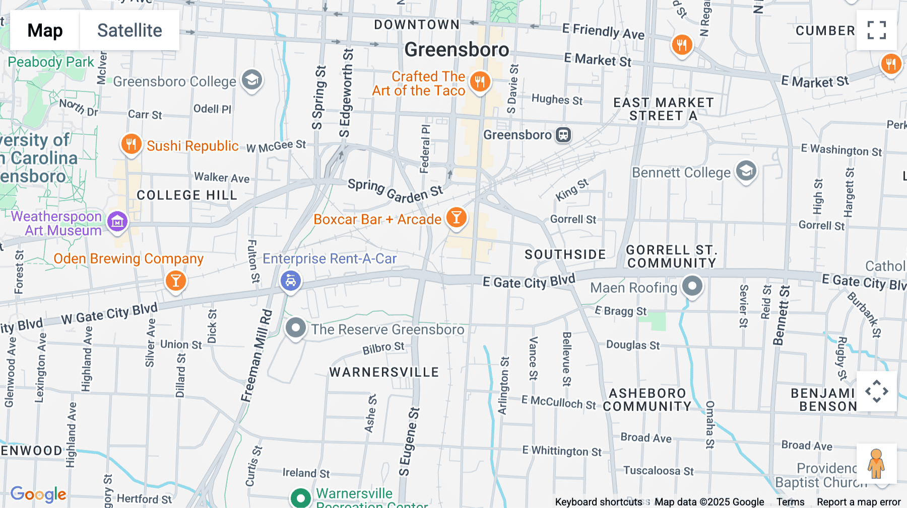 Click for interative map of 111 Bain Street, Greensboro