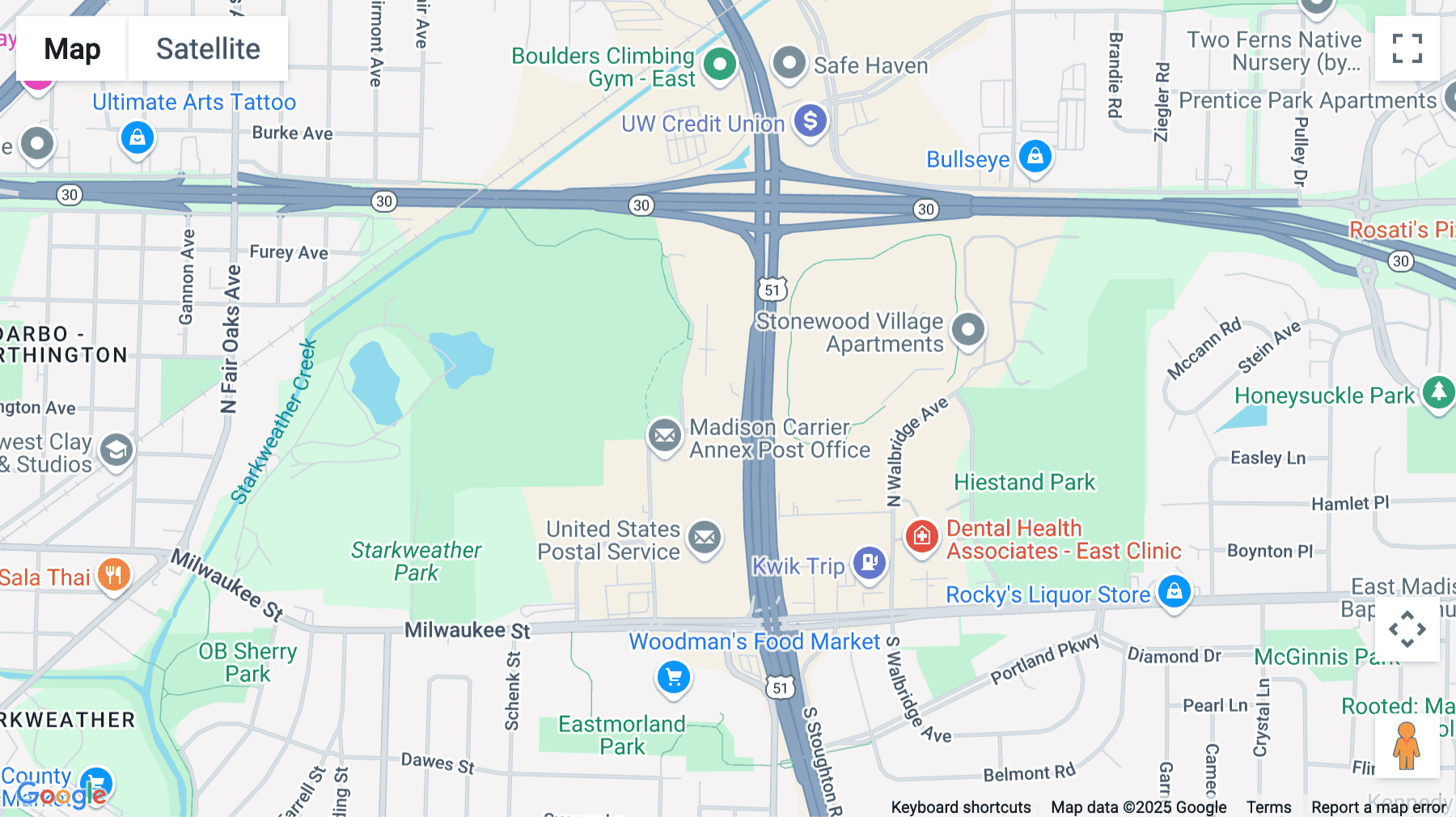 Click for interative map of 258 Corporate Dr, Madison