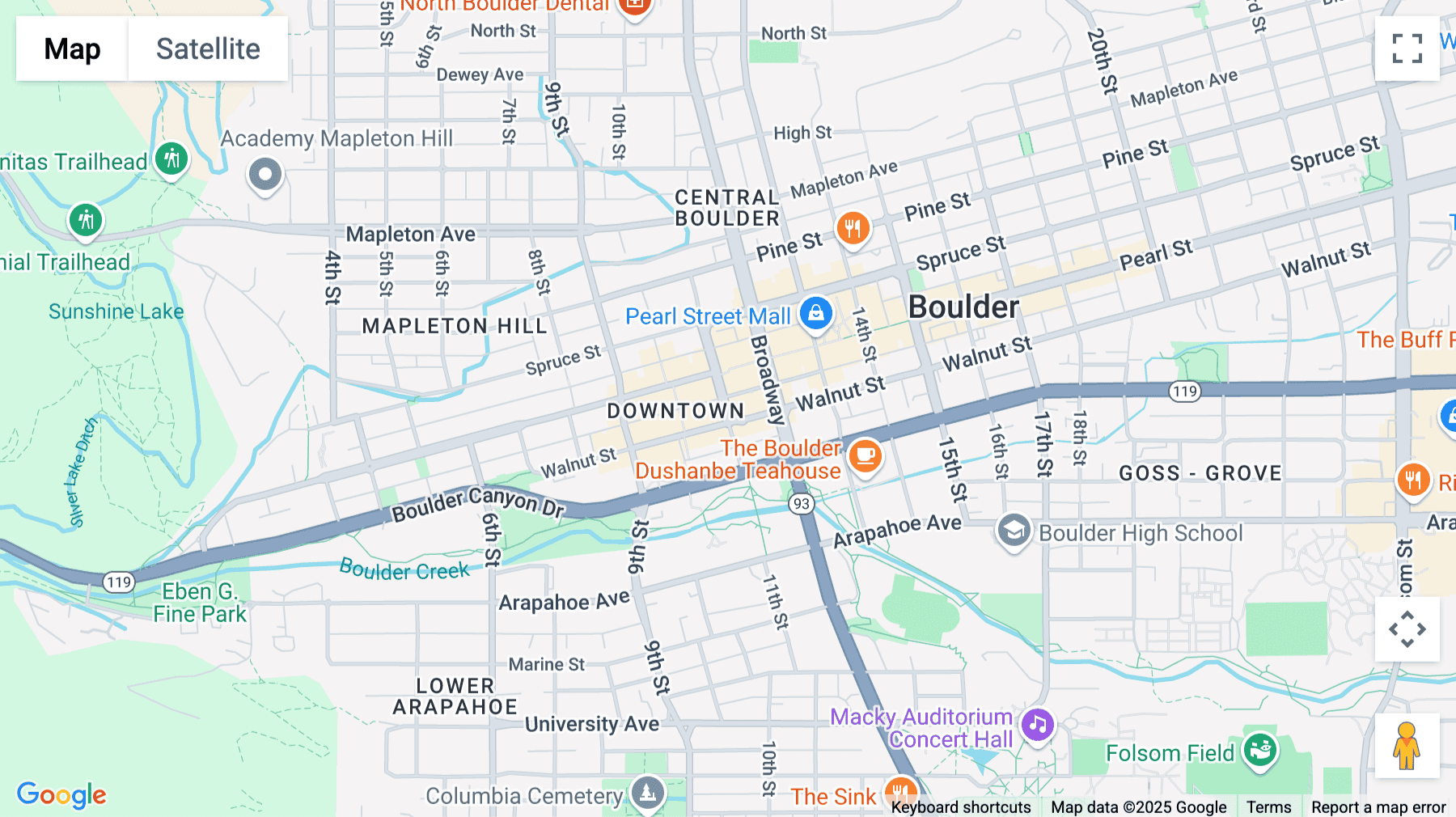 Click for interative map of 1911 11th St, 2nd Floor, Boulder