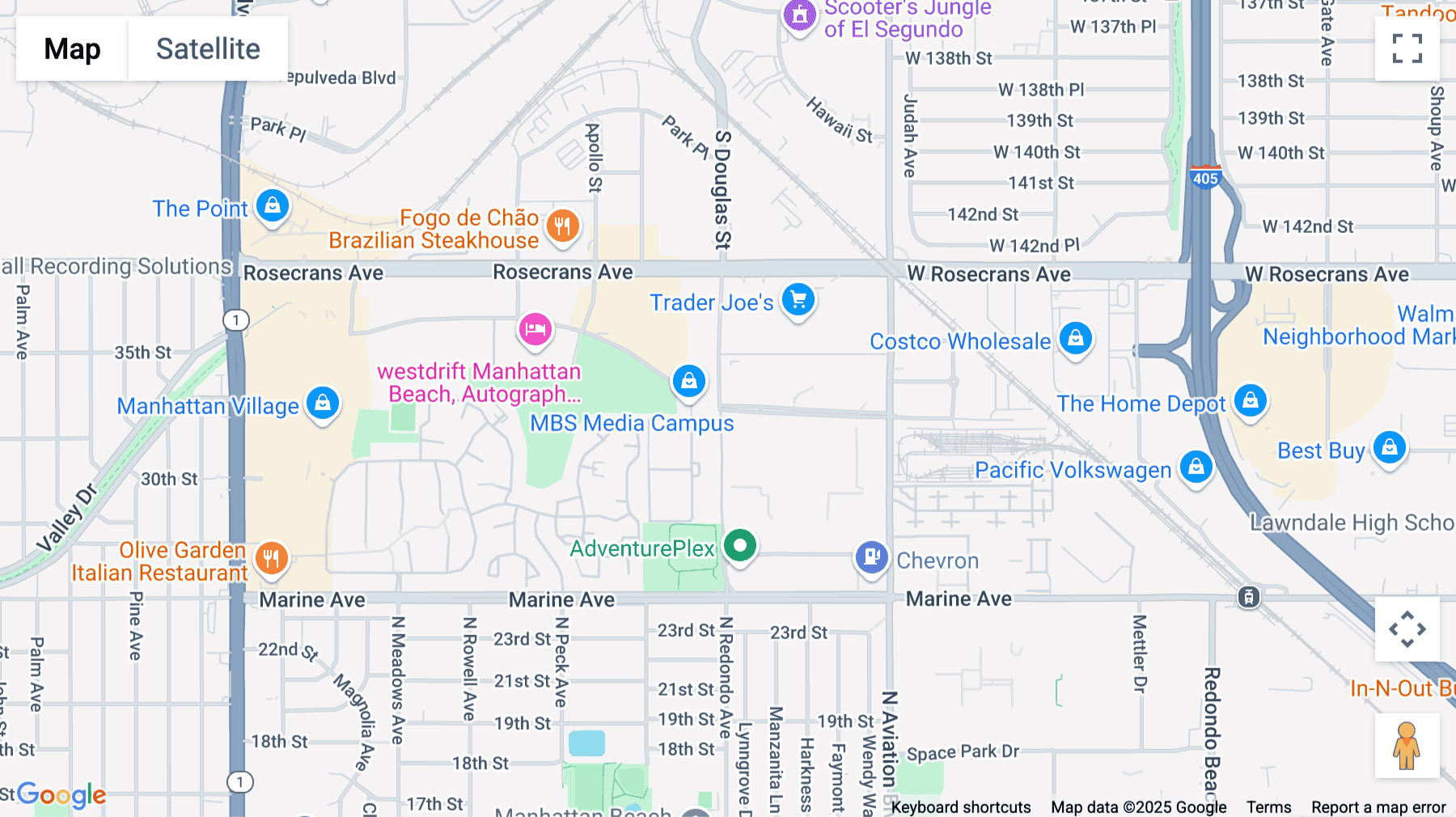 Click for interative map of 1600 Rosecrans Avenue, 4th floor, Manhattan Beach