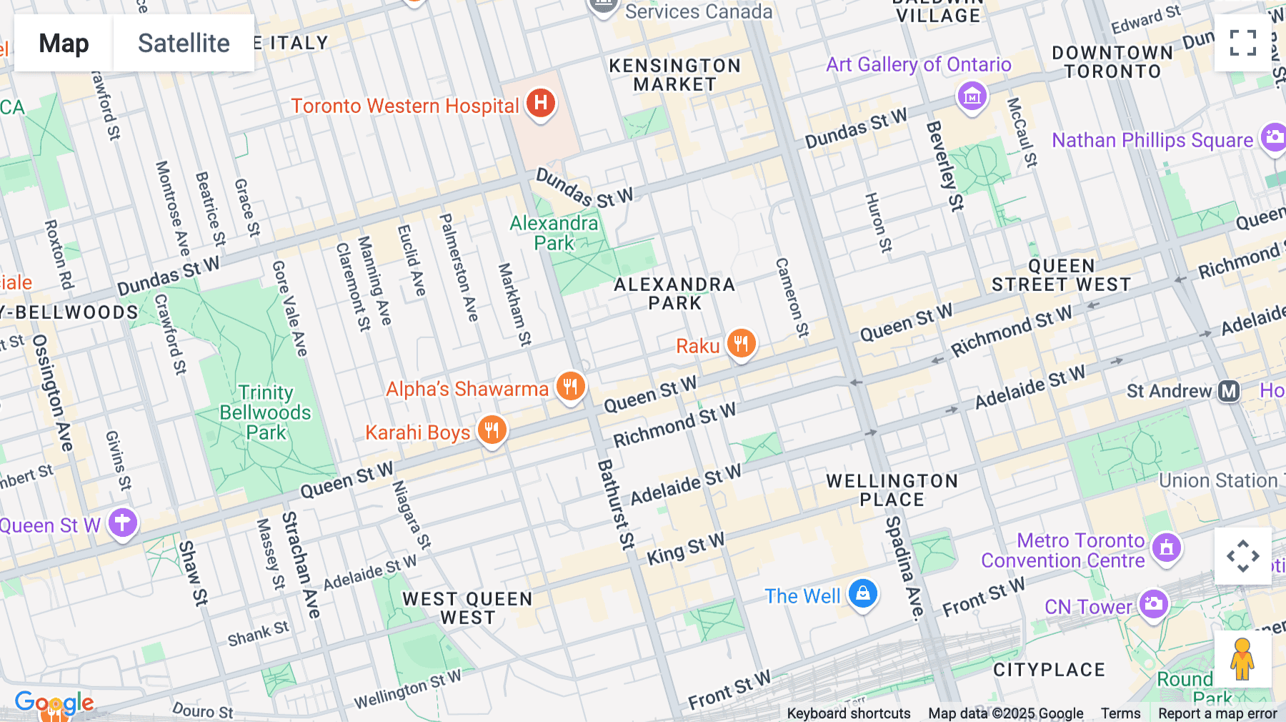 Click for interative map of 51 Wolseley Street, Toronto