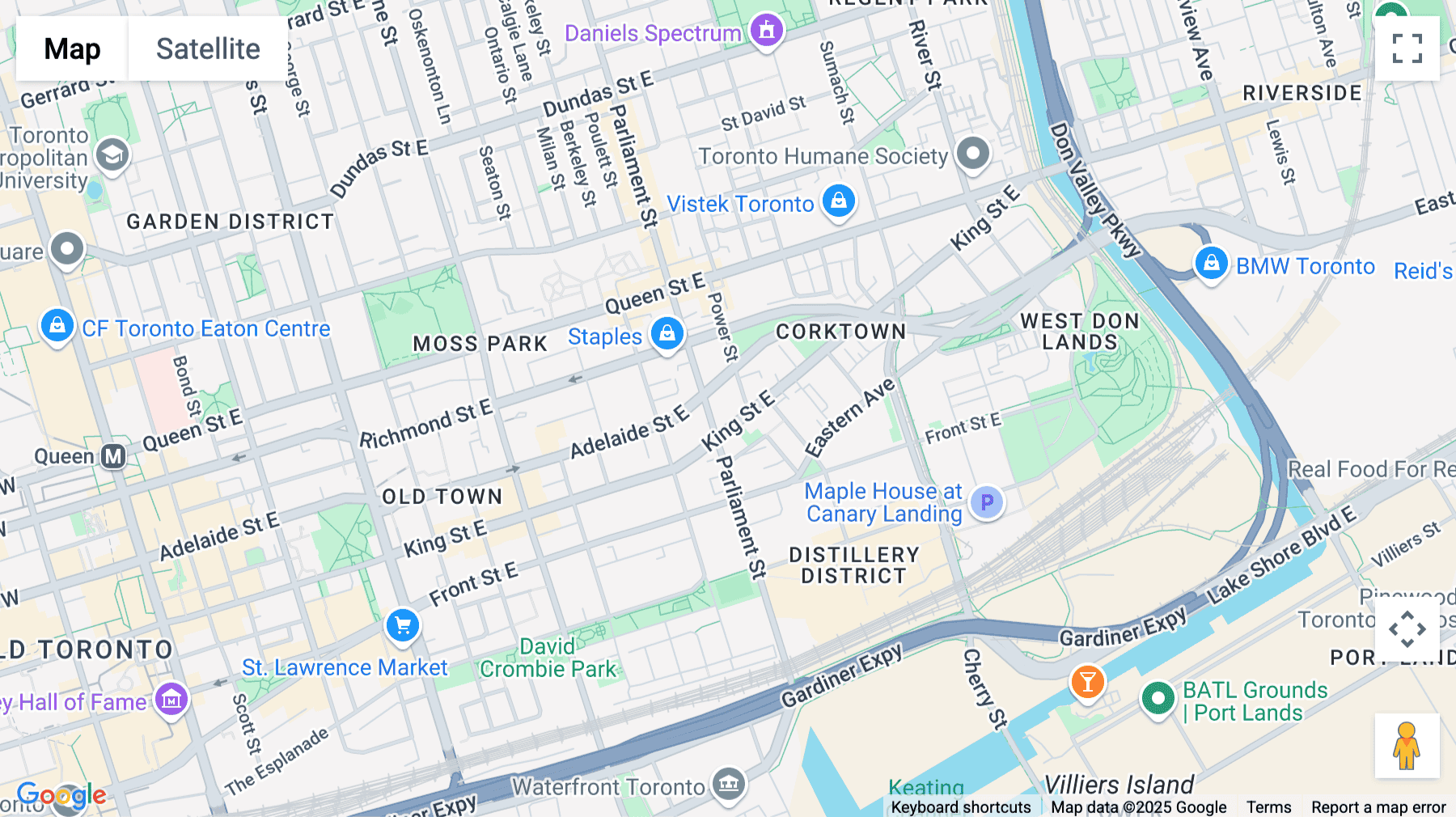 Click for interative map of 340 King Street East, Toronto
