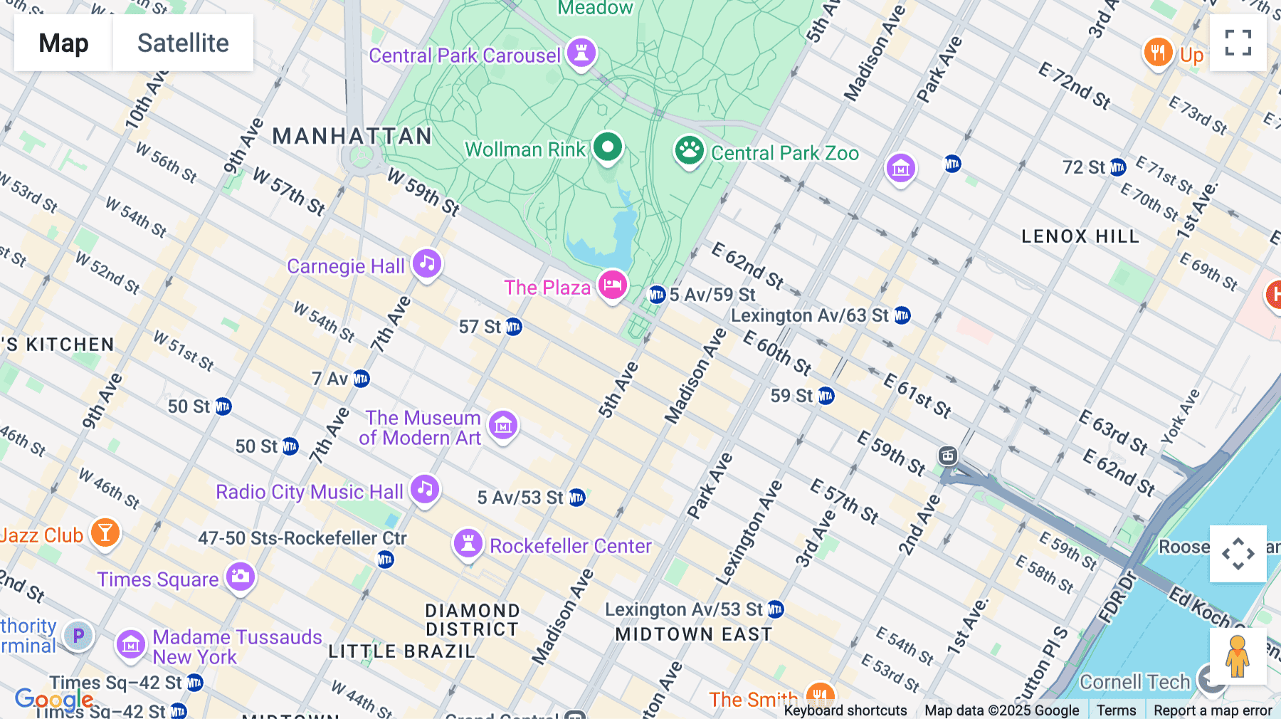 Click for interative map of 745 Fifth Avenue, Suite 500, New York City