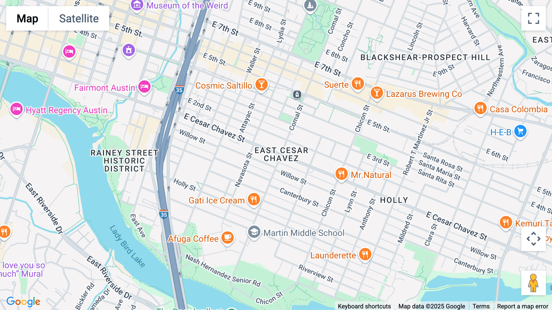 Click for interative map of 1515 East Cesar Chavez Street, No.100, Austin