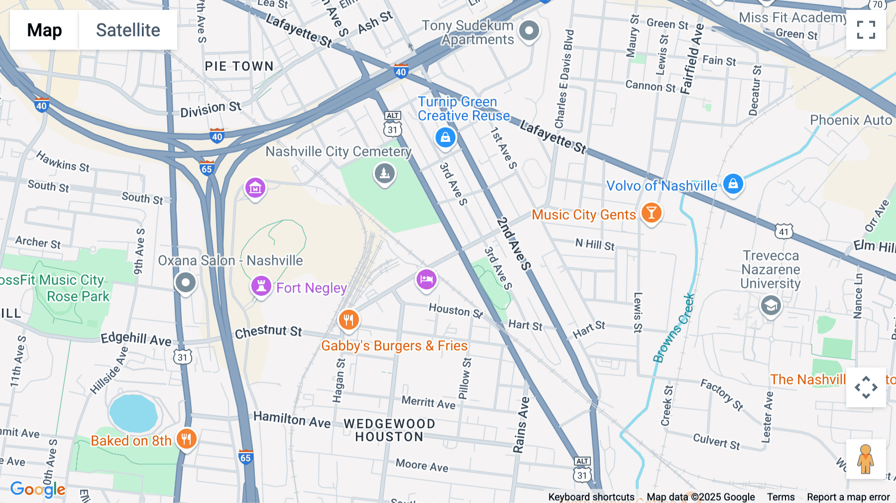 Click for interative map of 1131, 4th Avenue South, South Nashville, Nashville