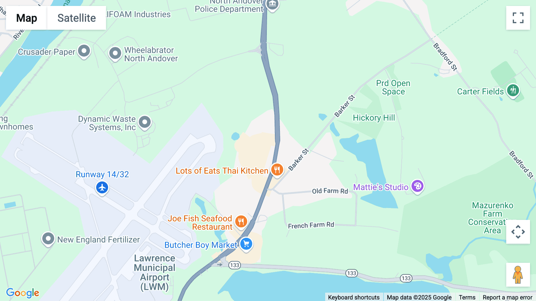 Click for interative map of 1274 Osgood Street, 2nd Floor, North Andover