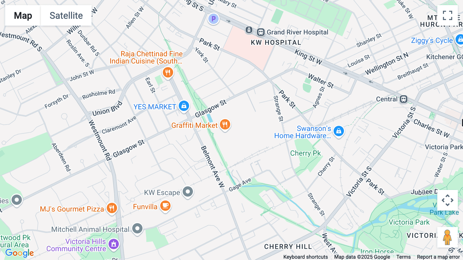 Click for interative map of 137 Glasgow St, Suite 210, Kitchener