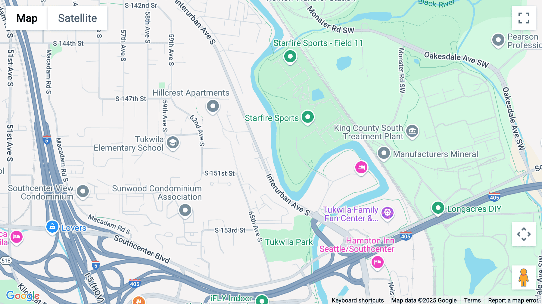 Click for interative map of 14900 Interurban Avenue South, Suite 271, Seattle