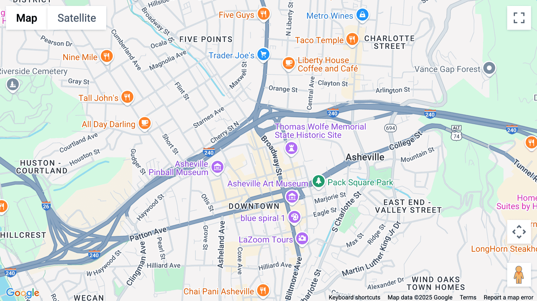 Click for interative map of 81 Broadway St Suite 201, Asheville