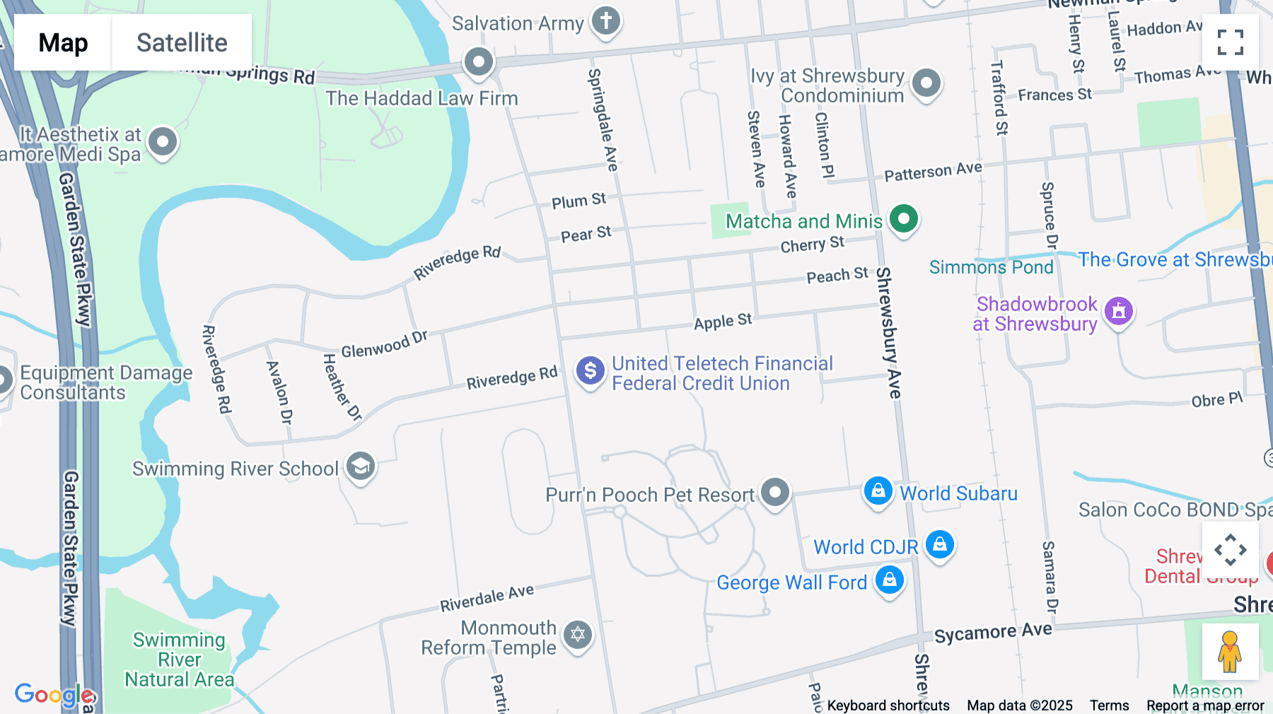 Click for interative map of 106 Apple Street, 200W, Tinton Falls