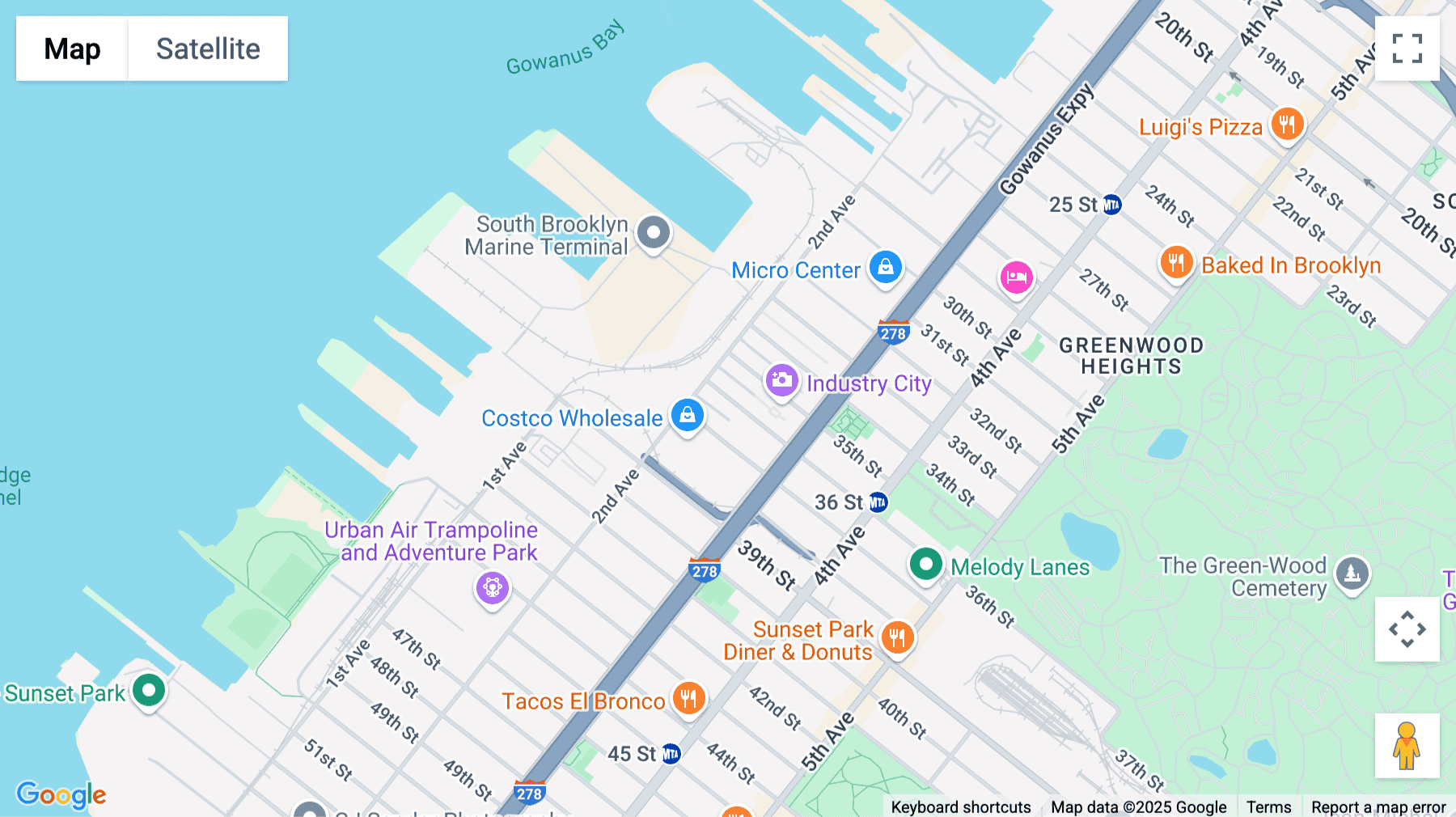 Click for interative map of 220, 36th Street, Sunset Park, New York City