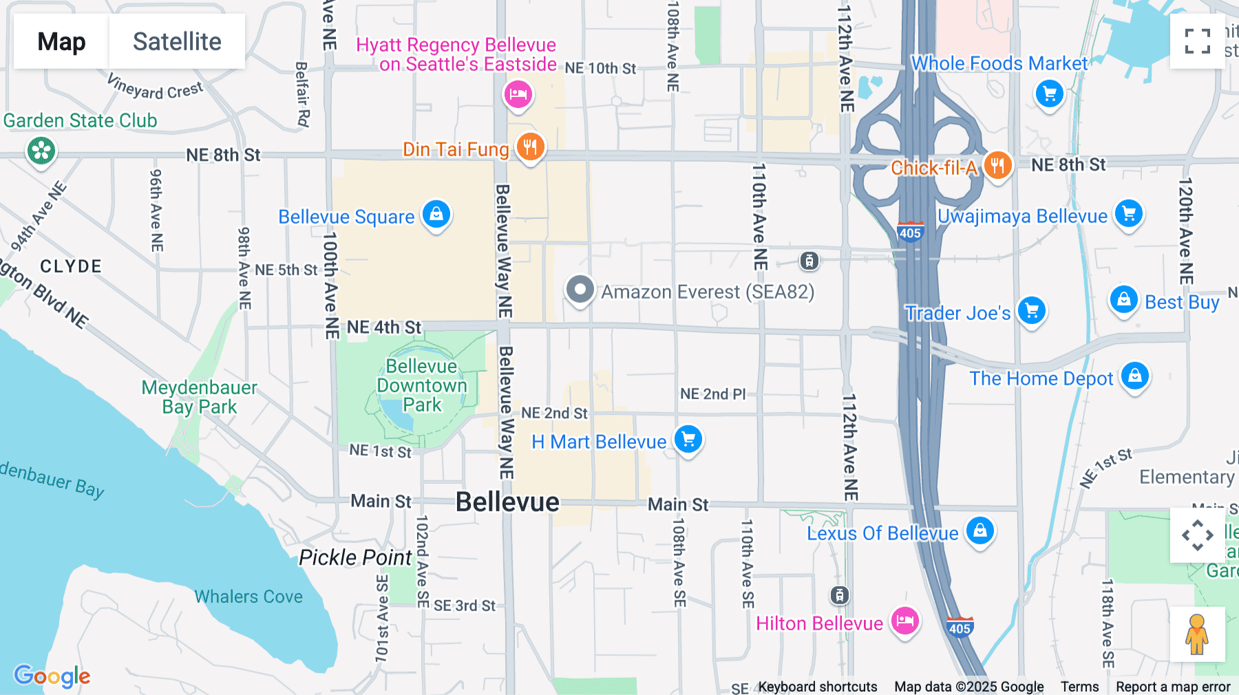 Click for interative map of 10655 NE 4th St, 6th Floor, Bellevue