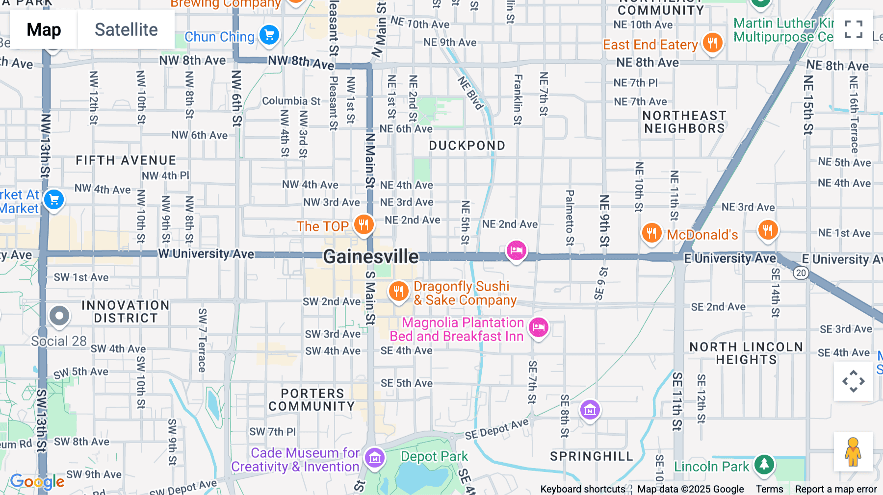 Click for interative map of 300 East University Avenue, 1st Floor, Gainesville