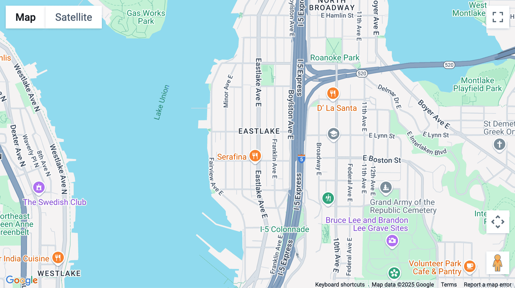 Click for interative map of 2226 Eastlake Ave E, Seattle