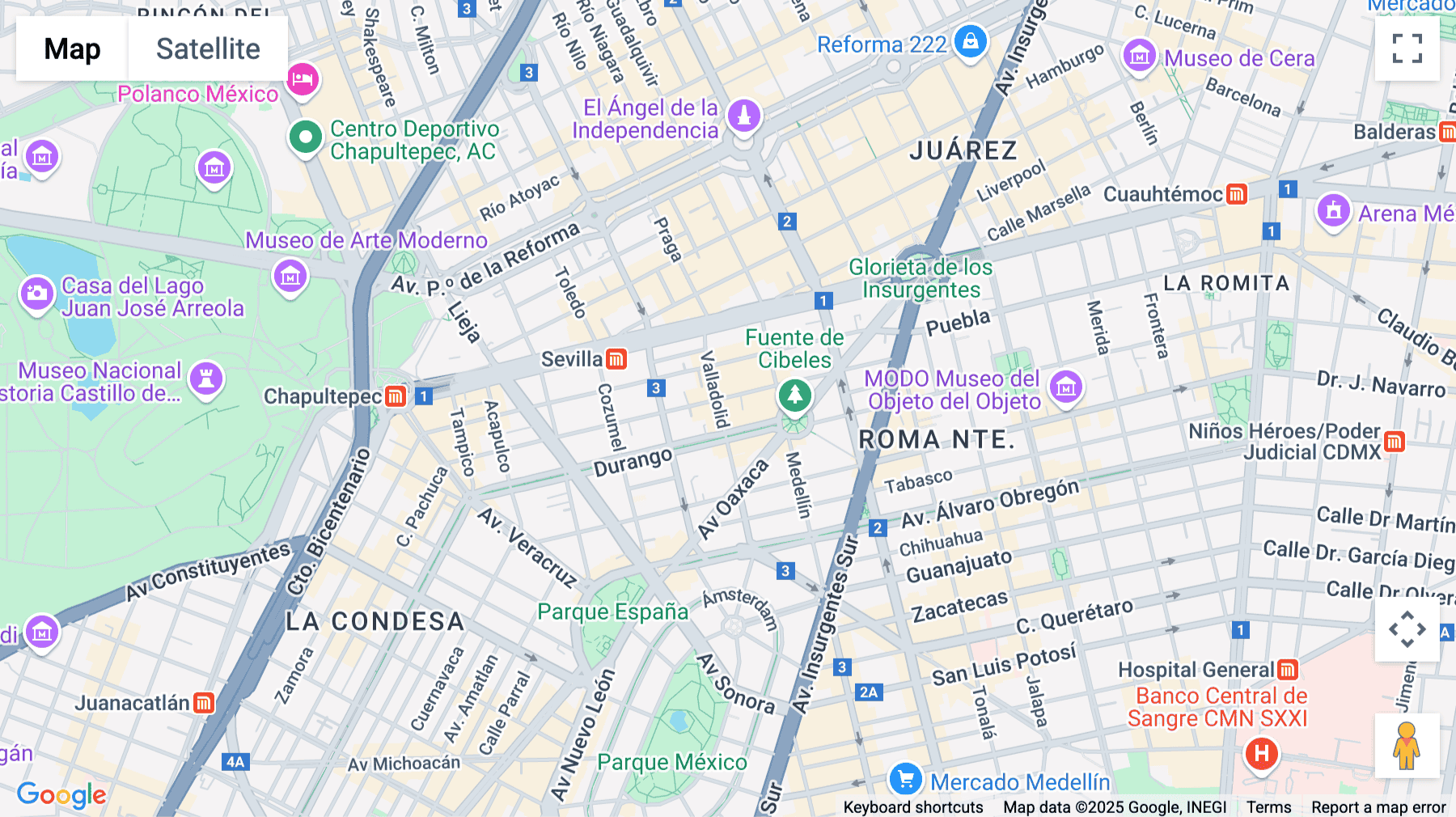 Click for interative map of 50, Valladolid, Roma Norte, Mexico City