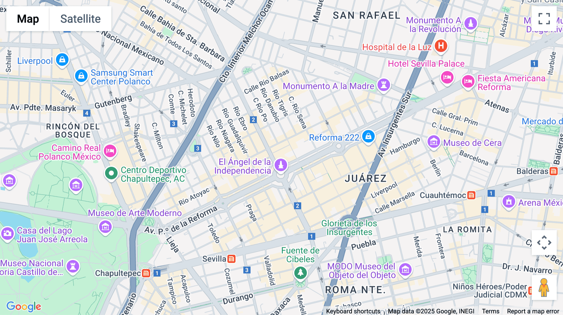 Click for interative map of 333, Avenida Paseo de la Reforma, Cuauhtémoc, Mexico City