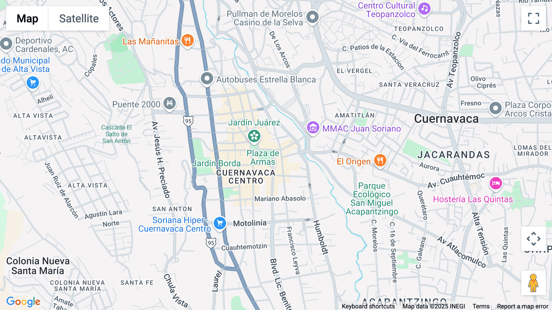 Click for interative map of 40, Calle de Salazar, Cuernavaca Centro, Cuernavaca