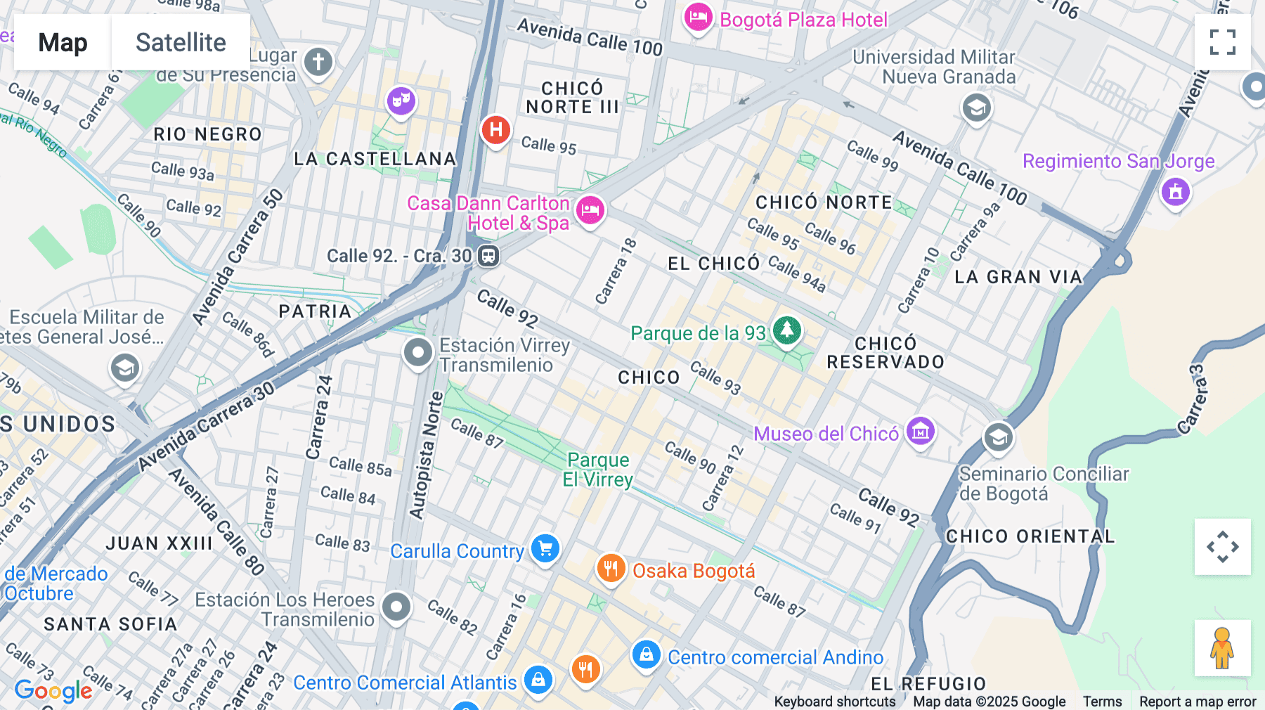 Click for interative map of 15-78, Calle 92, Rincón del Chico, Bogota