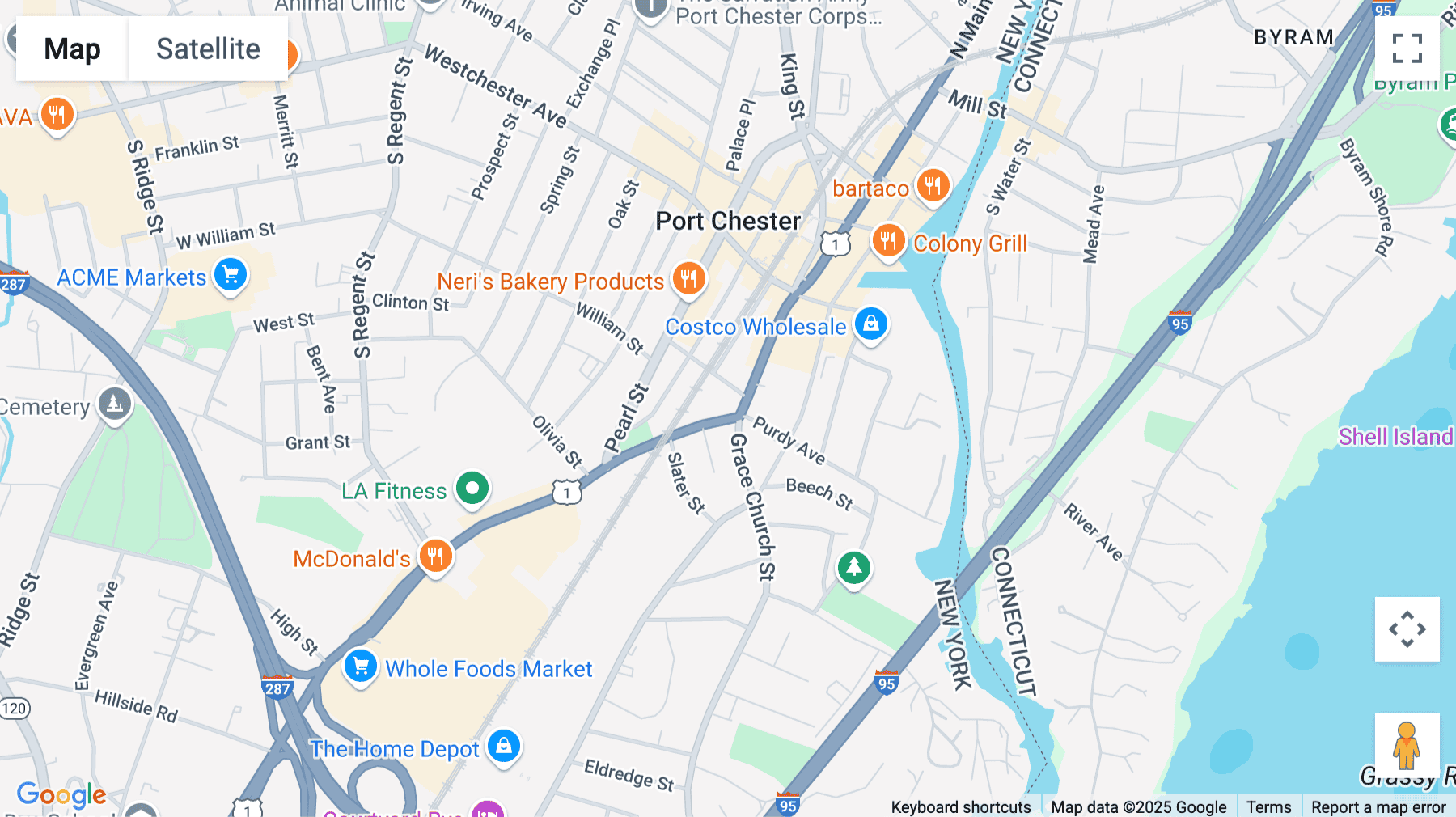 Click for interative map of 112 South Main Street, Port Chester