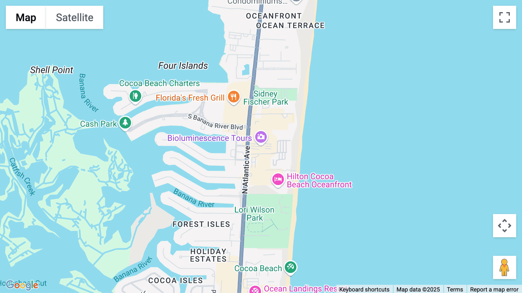 Click for interative map of 1980 N Atlantic Ave, Second Floor, Cocoa Beach