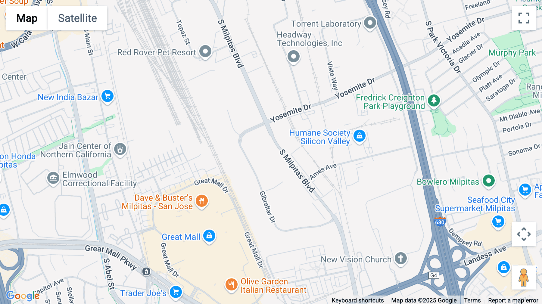 Click for interative map of 691 S. Milpitas Blvd Ste 217, Milpitas CA 95035, Milpitas