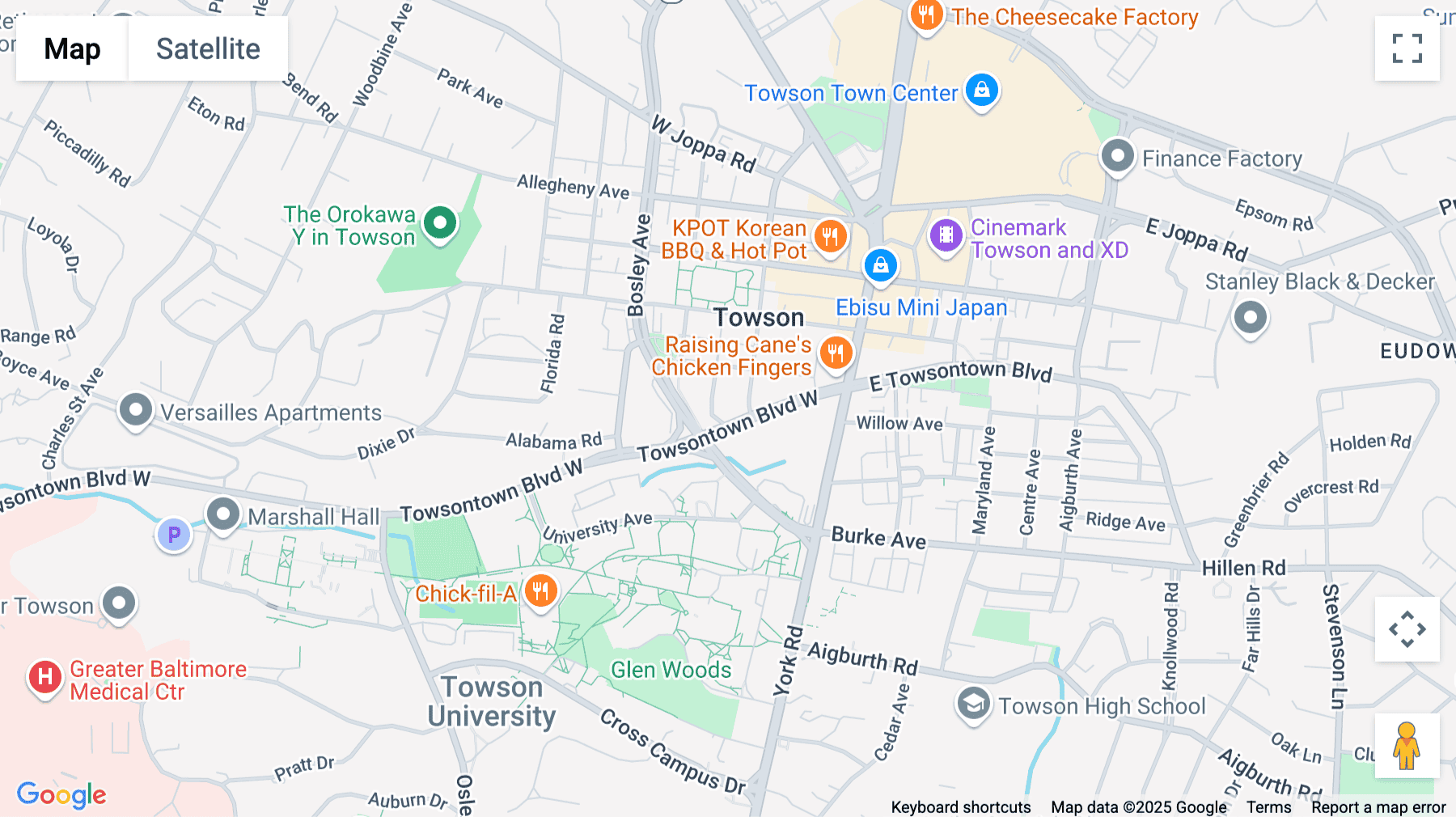 Click for interative map of 200 Washington Avenue, Floor 5, Towson
