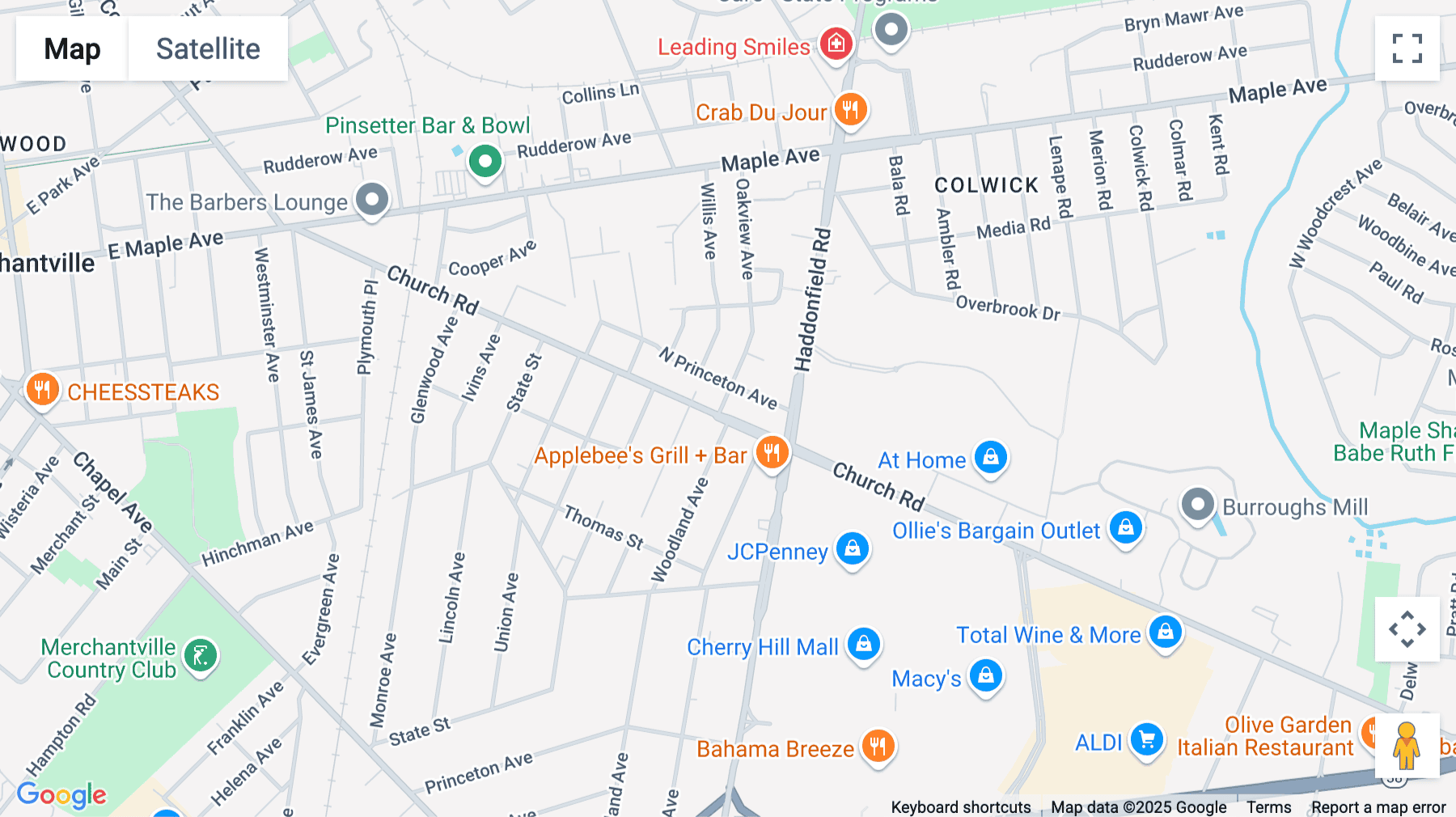 Click for interative map of 811 Church Road, 1st & 2nd Floor, Cherry Hill
