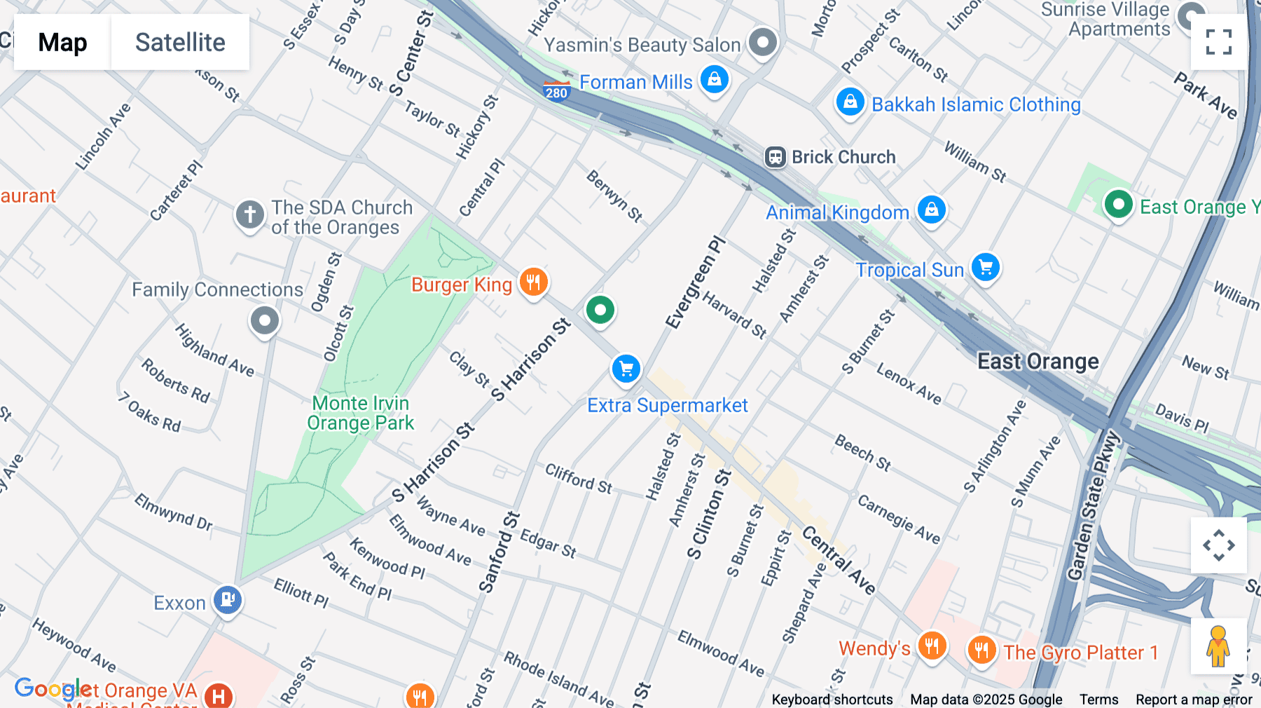 Click for interative map of 576 Central Avenue, 3rd Floor, East Orange