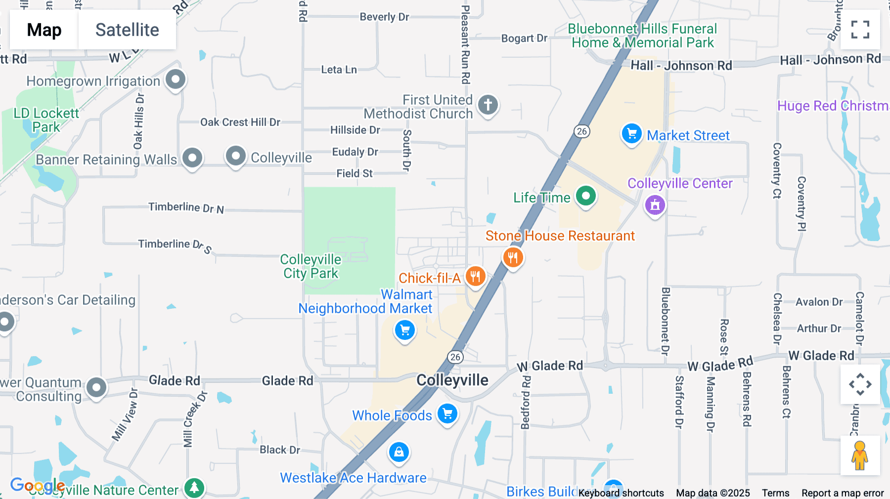 Click for interative map of 97 Village Lane, 2nd & 3rd Floor, Colleyville