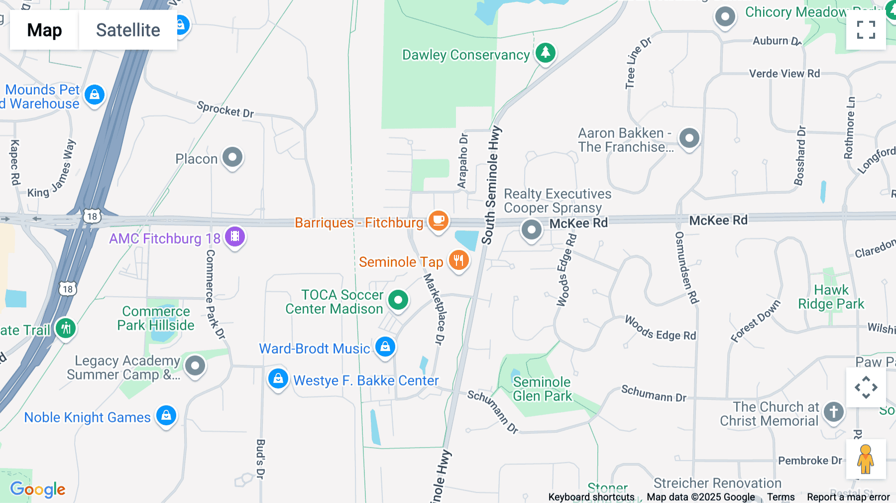 Click for interative map of 5955 McKee Road, 1st Floor, Fitchburg